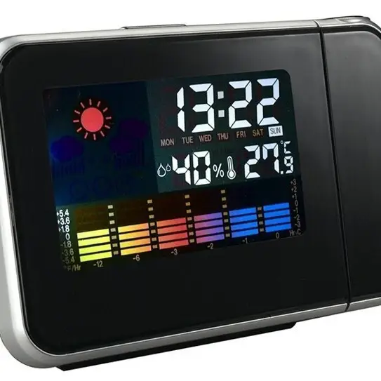 Multifunctional Projection Weather Clock with Alarm & Forecast - Image 5