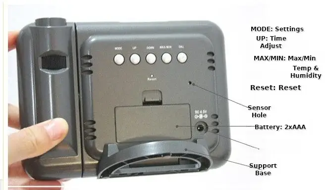 Multifunctional Projection Weather Clock with Alarm & Forecast — feature 20