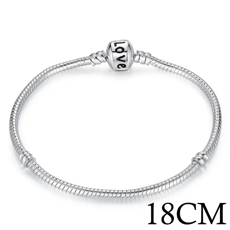 Silver Beaded Snake Bone Bracelet for Women