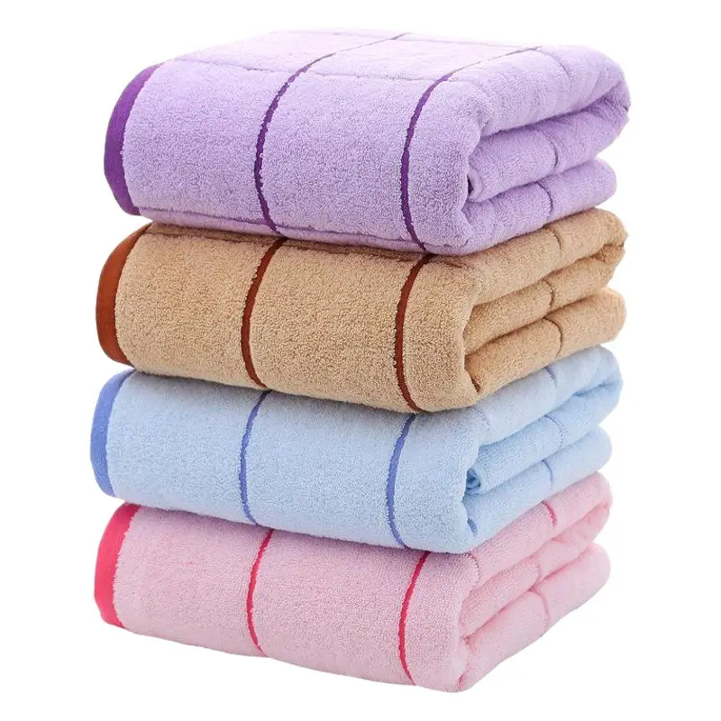 Cotton Bath Towel 380g Gray Absorbent Soft
