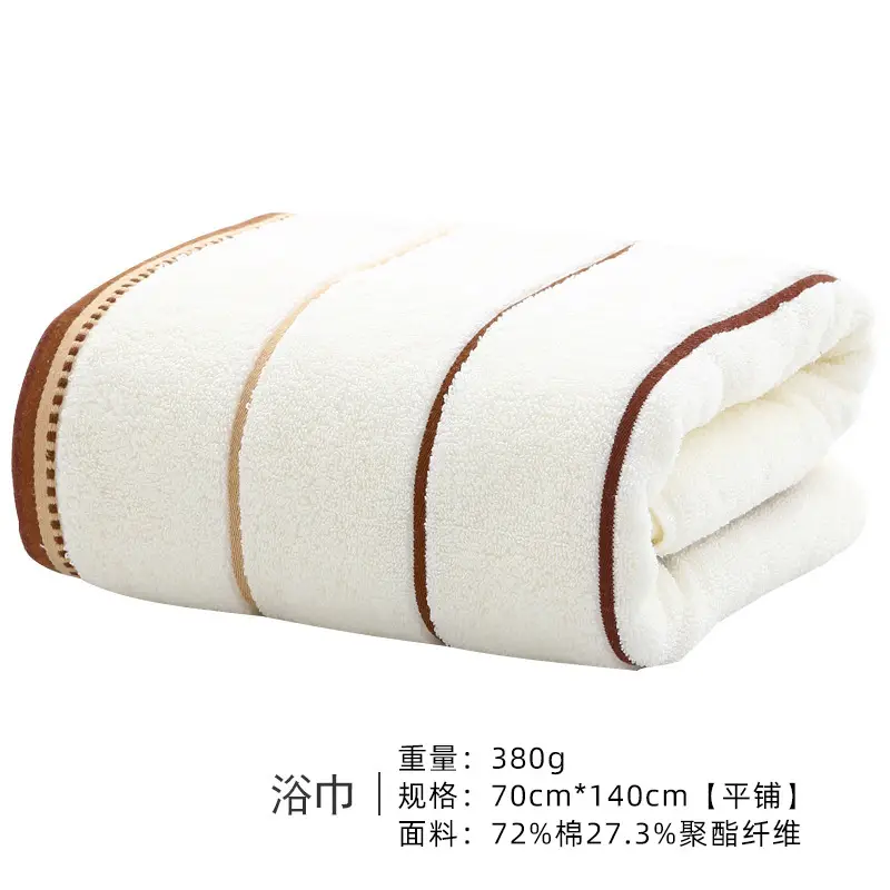Cotton Bath Towel 380g Gray Absorbent Soft - Image 16