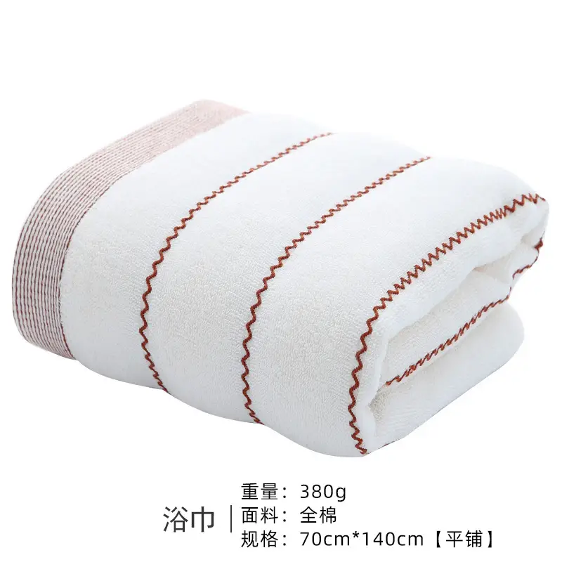 Cotton Bath Towel 380g Gray Absorbent Soft - Image 19