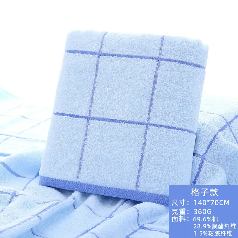 Cotton Bath Towel 380g Gray Absorbent Soft - Image 3