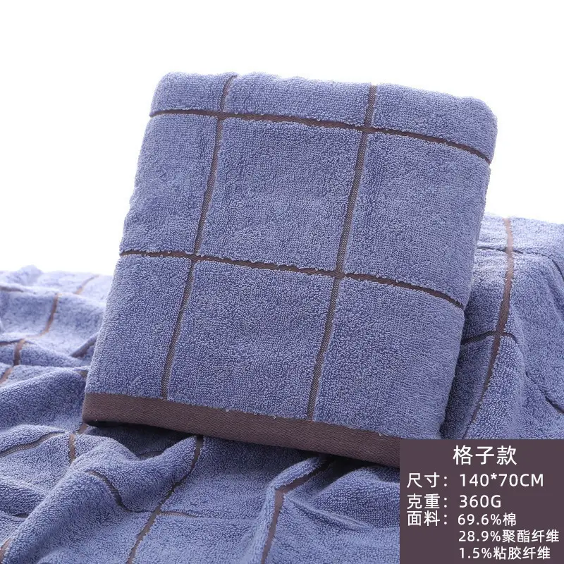 Cotton Bath Towel 380g Gray Absorbent Soft - Image 5