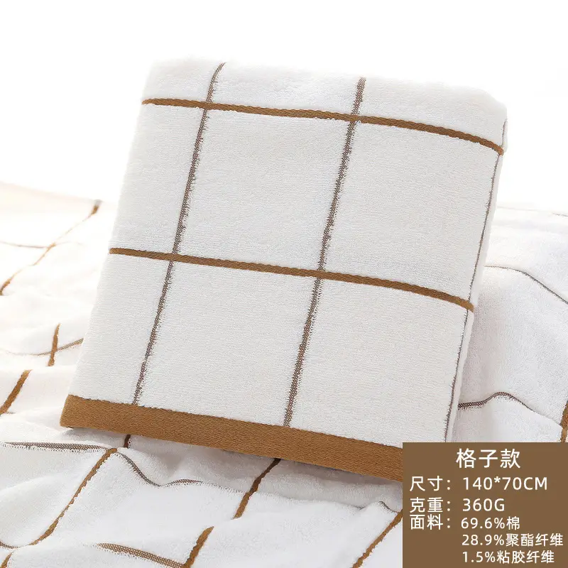 Cotton Bath Towel 380g Gray Absorbent Soft - Image 6