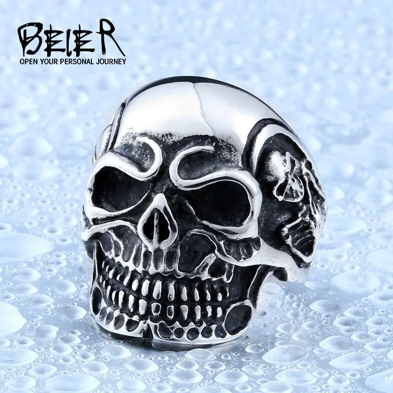 Beier Skull Ring Titanium Steel Men's Ring Punk Design