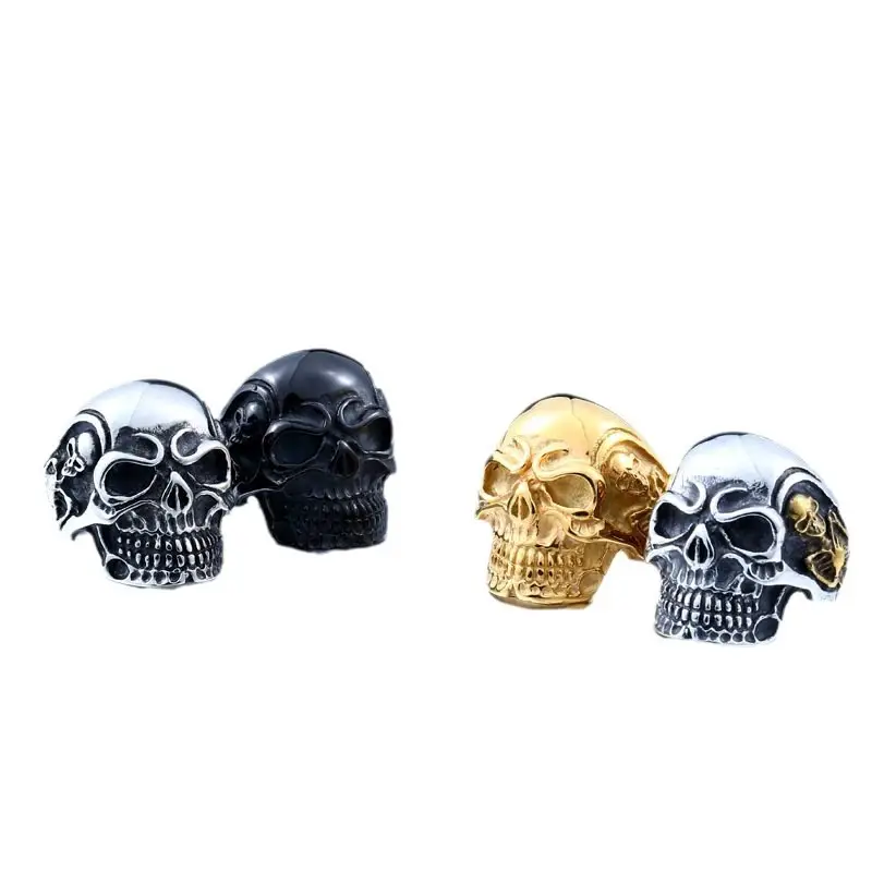 Beier Skull Ring Titanium Steel Men's Ring Punk Design