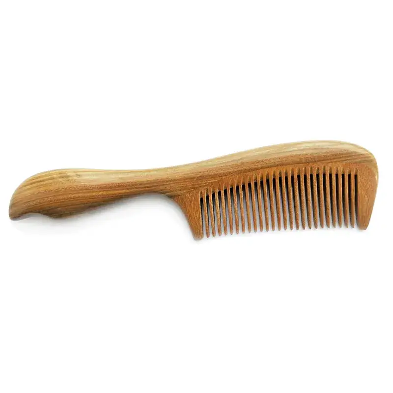 Green Sandalwood Hair Comb for Long Hair - Image 12