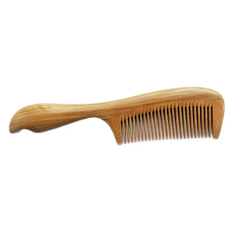 Green Sandalwood Hair Comb for Long Hair