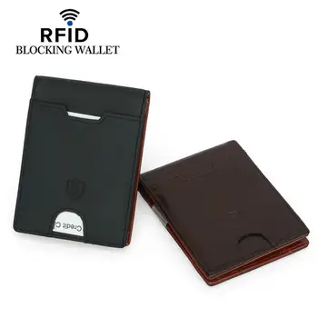 Genuine Leather Card Holder Short Rfid Multi-Card Slot Accordion Card Holder for Men and Women — feature 22