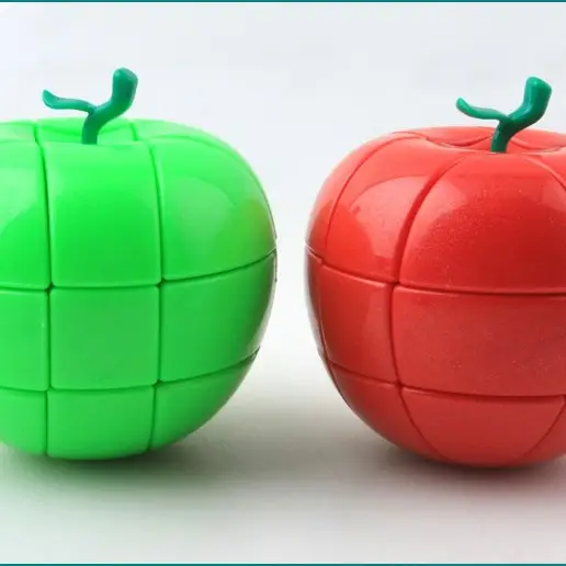 Apple Shape Rubik's Cube for Kids Red Green Special Shape - Image 8