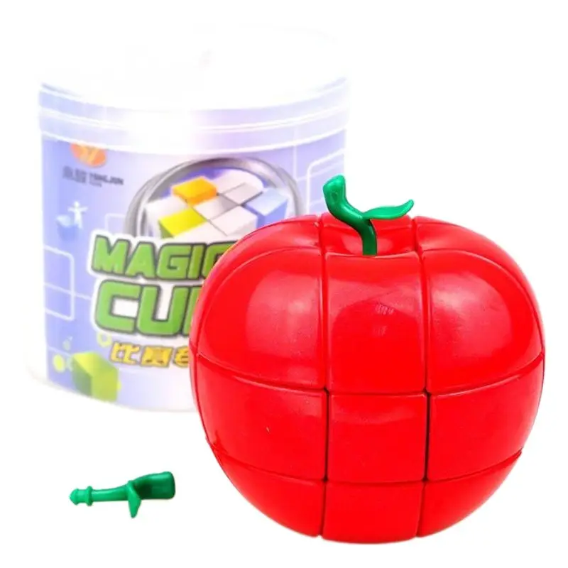 Apple Shape Rubik's Cube for Kids Red Green Special Shape