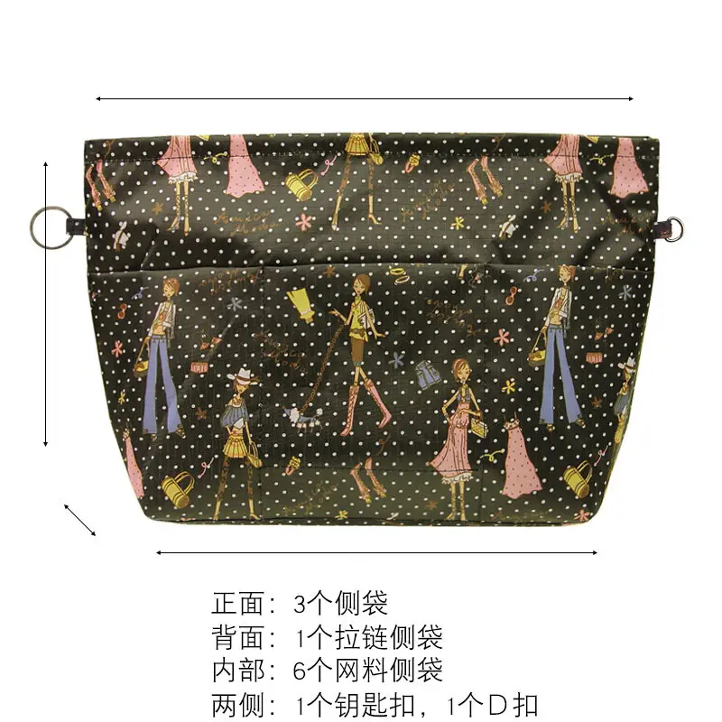 Extra Large Rigid Oxford Cloth Bag Medium Bag Internet Popular Storage Bag Cosmetic Bag Tote Bag Inner Bag Double Zipper - Image 4