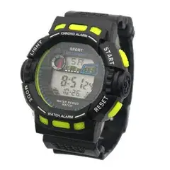 Kids Sports Digital Watch Green LED Display — feature 4