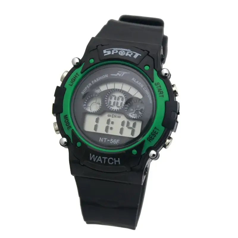 Kids Sports Digital Watch Green LED Display - Image 4