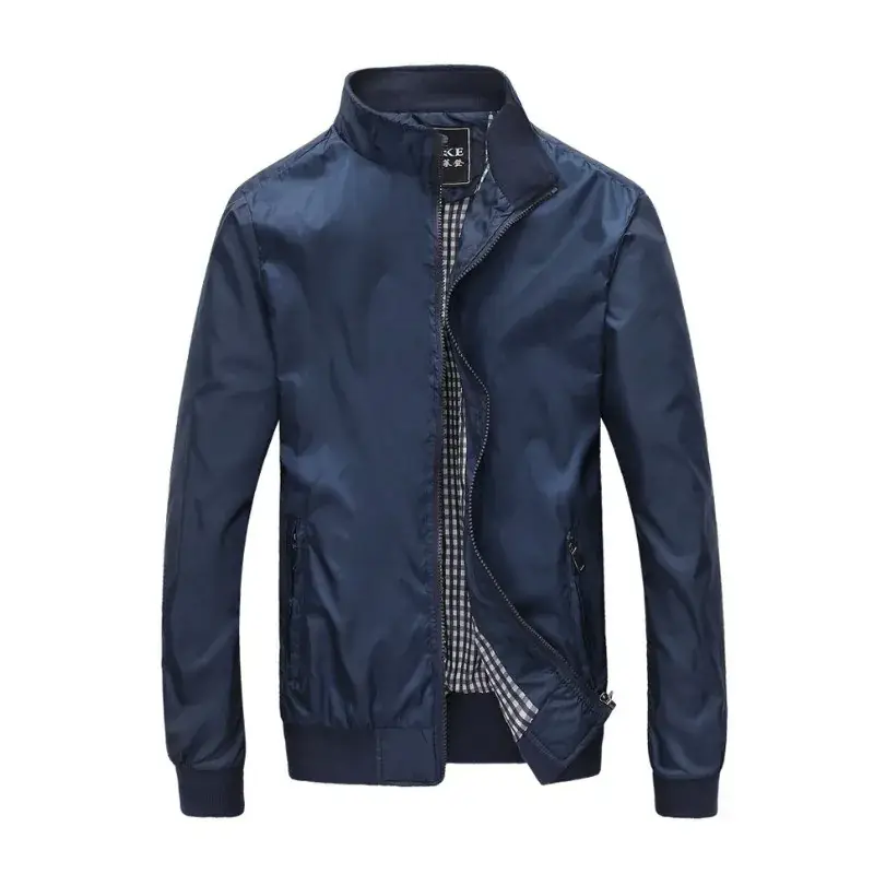 Men's Slim Fit Black Jacket with Collar for Men - Image 6