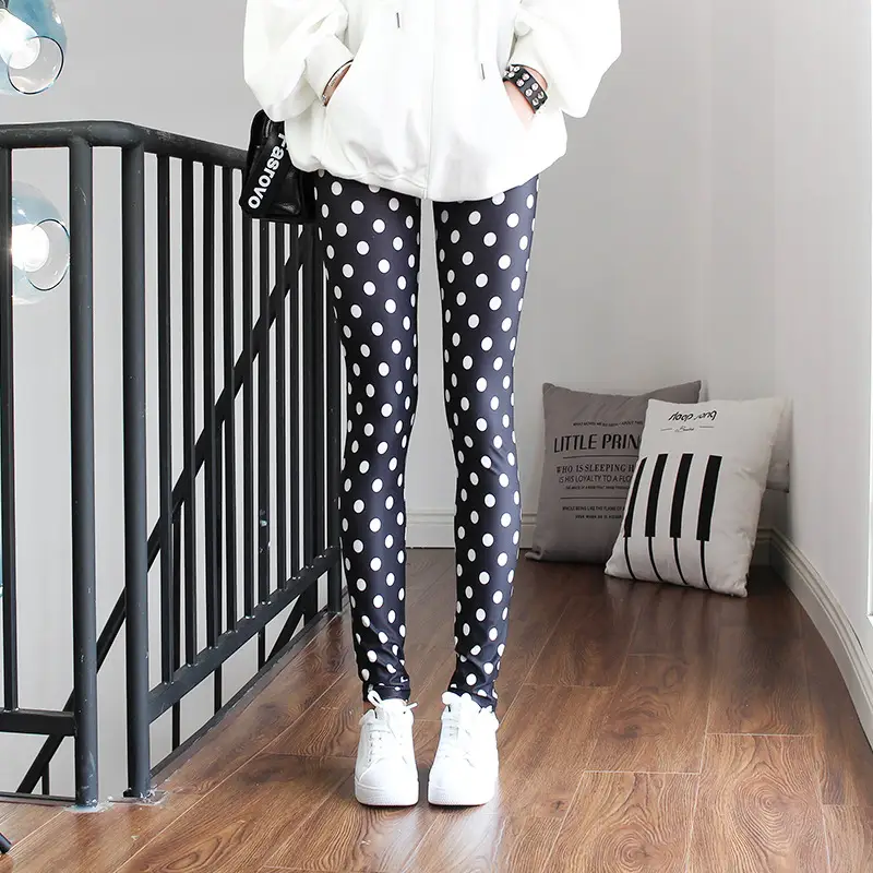 Women Printed Striped Leggings Slimming Yoga Cropped Pants