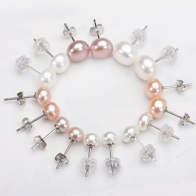 S925 Pearl Earrings Sweet Temperament Fashion Earrings
