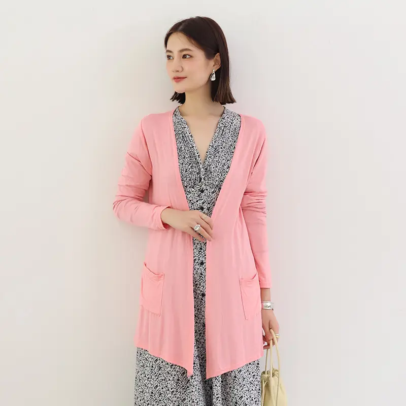 Blue Long Sleeve Cardigan for Women Summer Wear - Image 13
