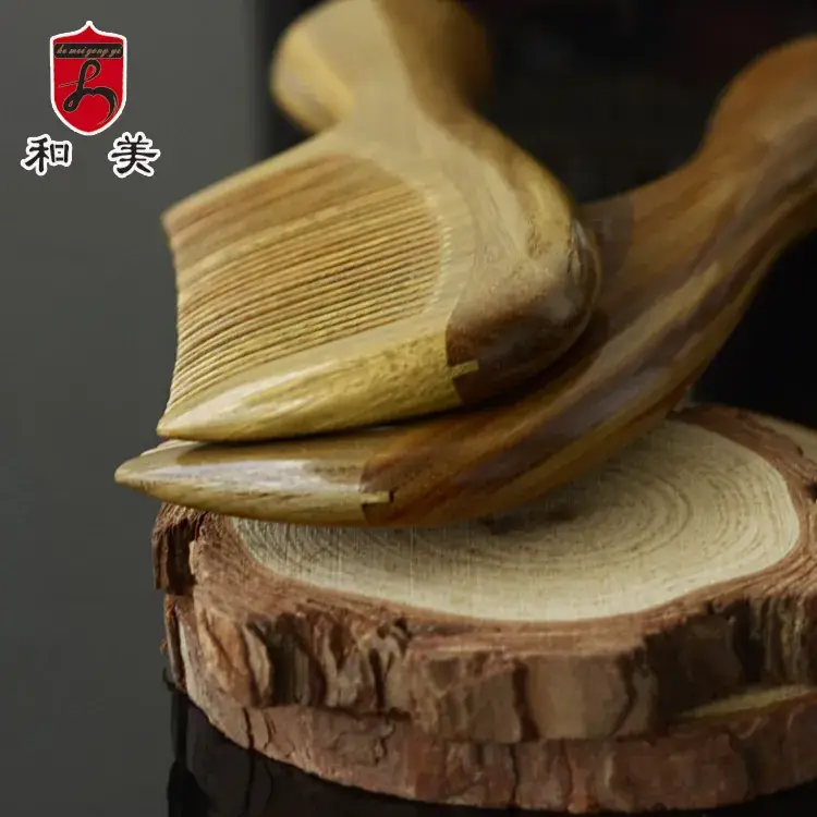 American Sandalwood Hair Comb Thickened Round Handle - Image 5