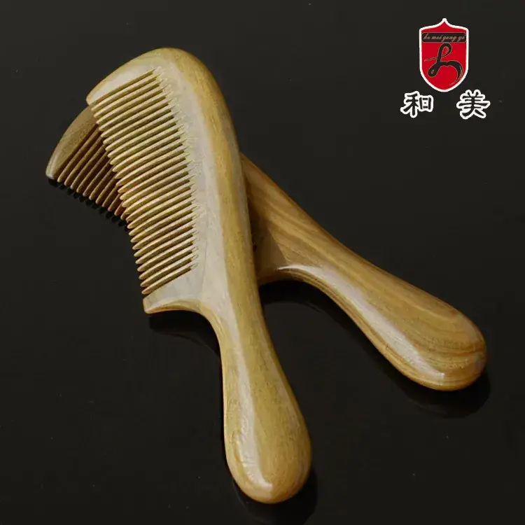 American Sandalwood Hair Comb Thickened Round Handle - Image 6