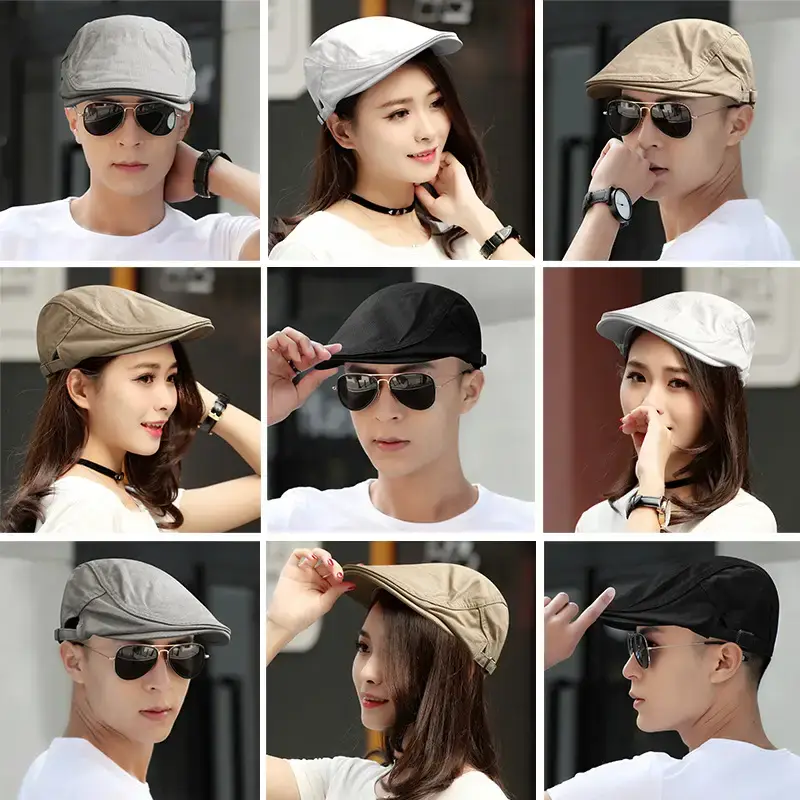Men's Cotton Cap Maroon Spring Autumn Four Seasons