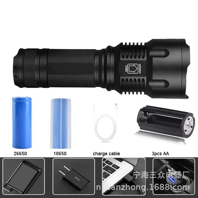 Strong Aluminum Flashlight with 3 Battery Options - Image 5