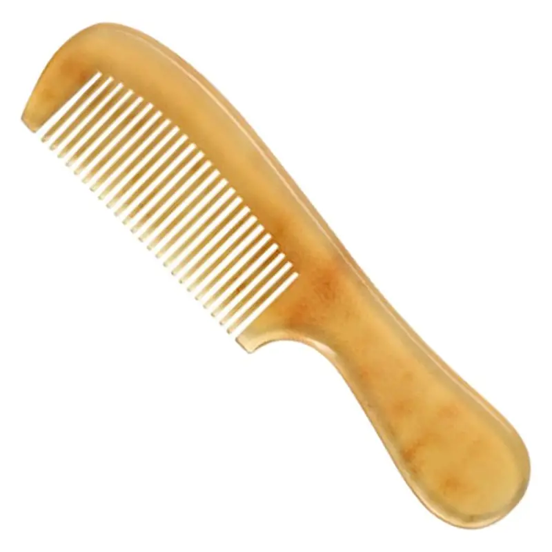 Natural Horn Hair Comb Wide Tooth Fine Handle