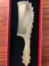 Natural Horn Hair Comb Wide Tooth Fine Handle — feature 18