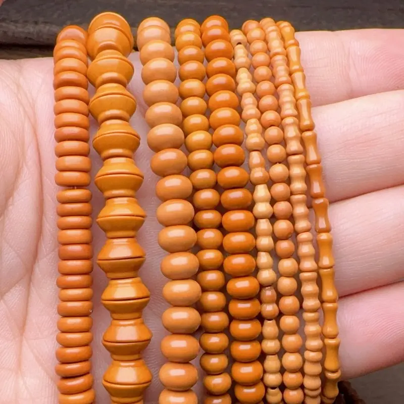 Natural Olive Core Loose Beads Abacus Beads Bamboo Vase DIY Toy - Image 12