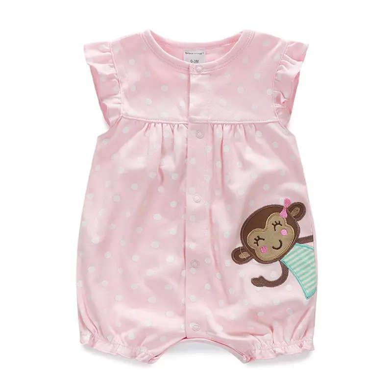 Baby Romper Short Sleeve Cotton Animal Print - Image 8