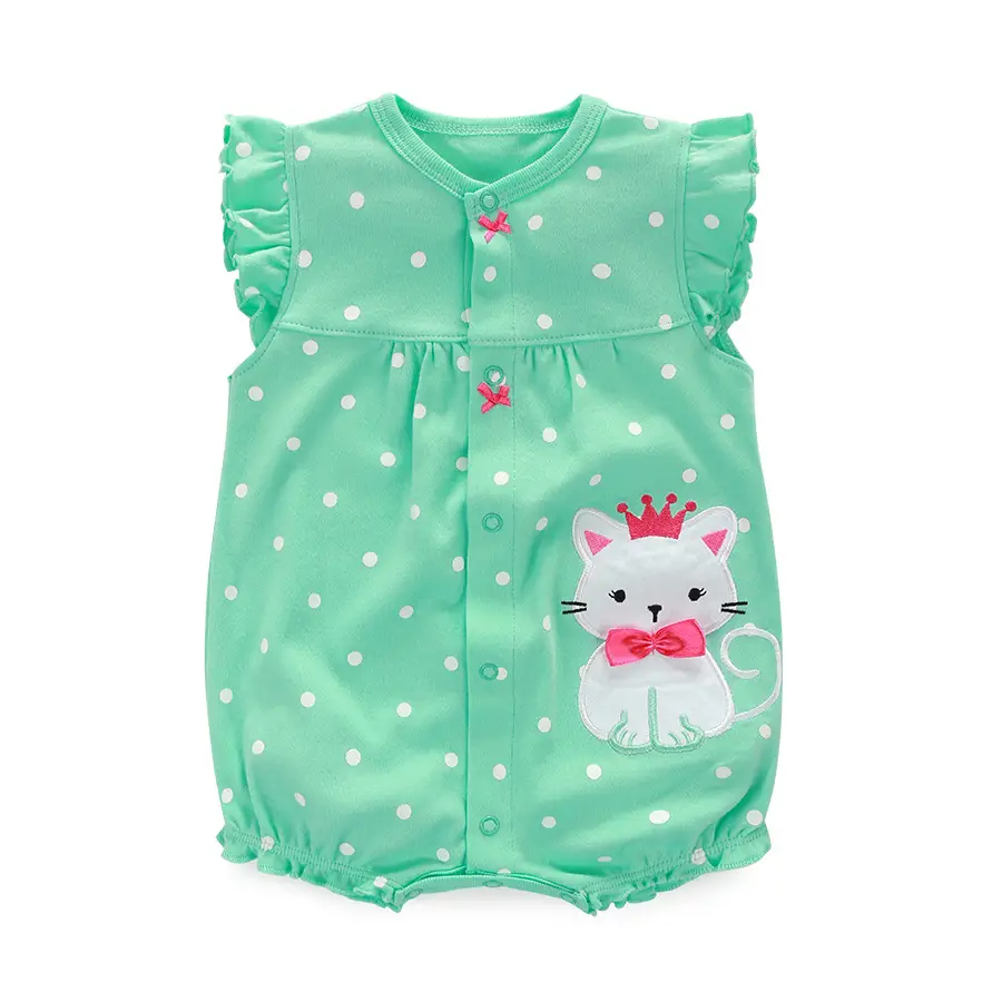 Baby Romper Short Sleeve Cotton Animal Print - Image 10