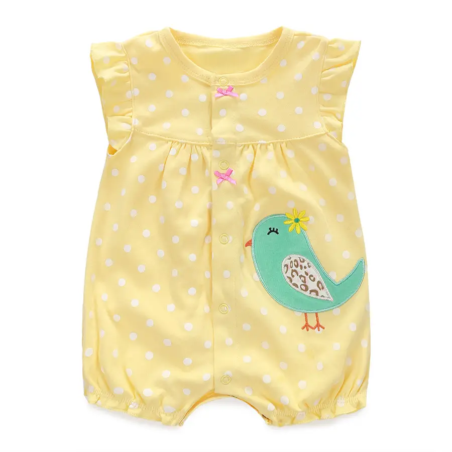 Baby Romper Short Sleeve Cotton Animal Print - Image 11