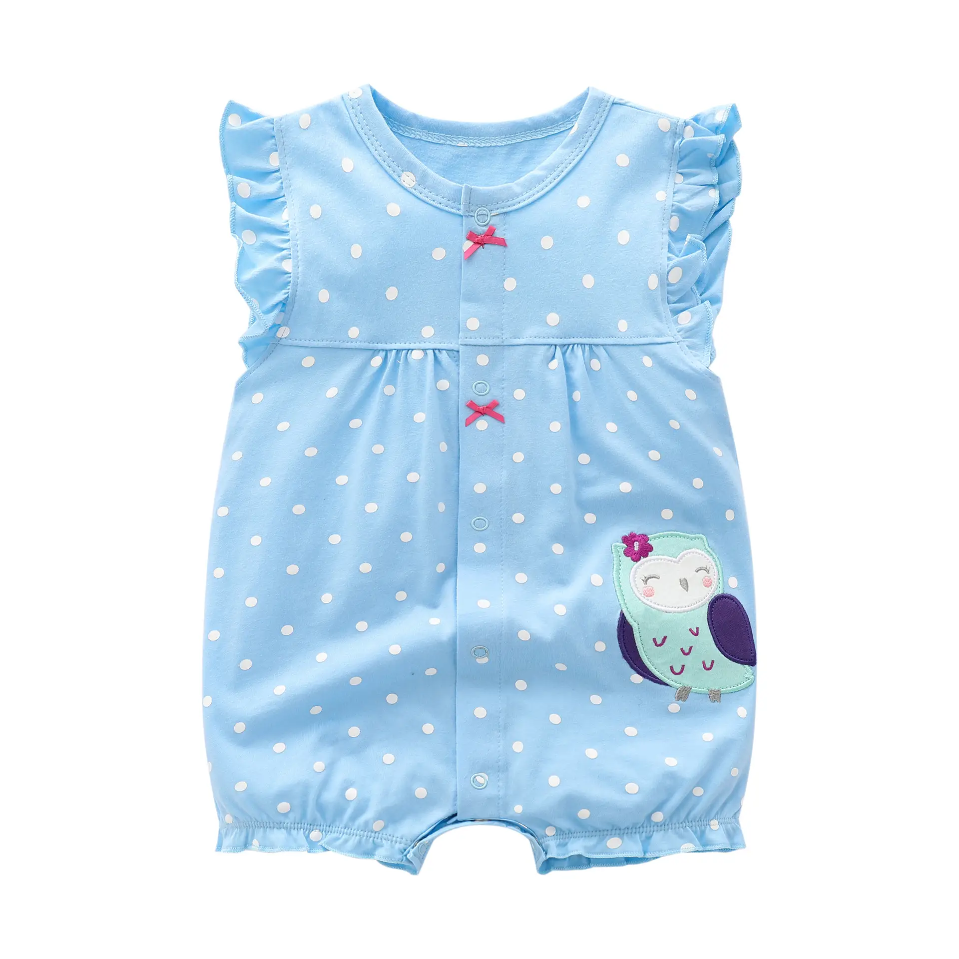 Baby Romper Short Sleeve Cotton Animal Print - Image 2