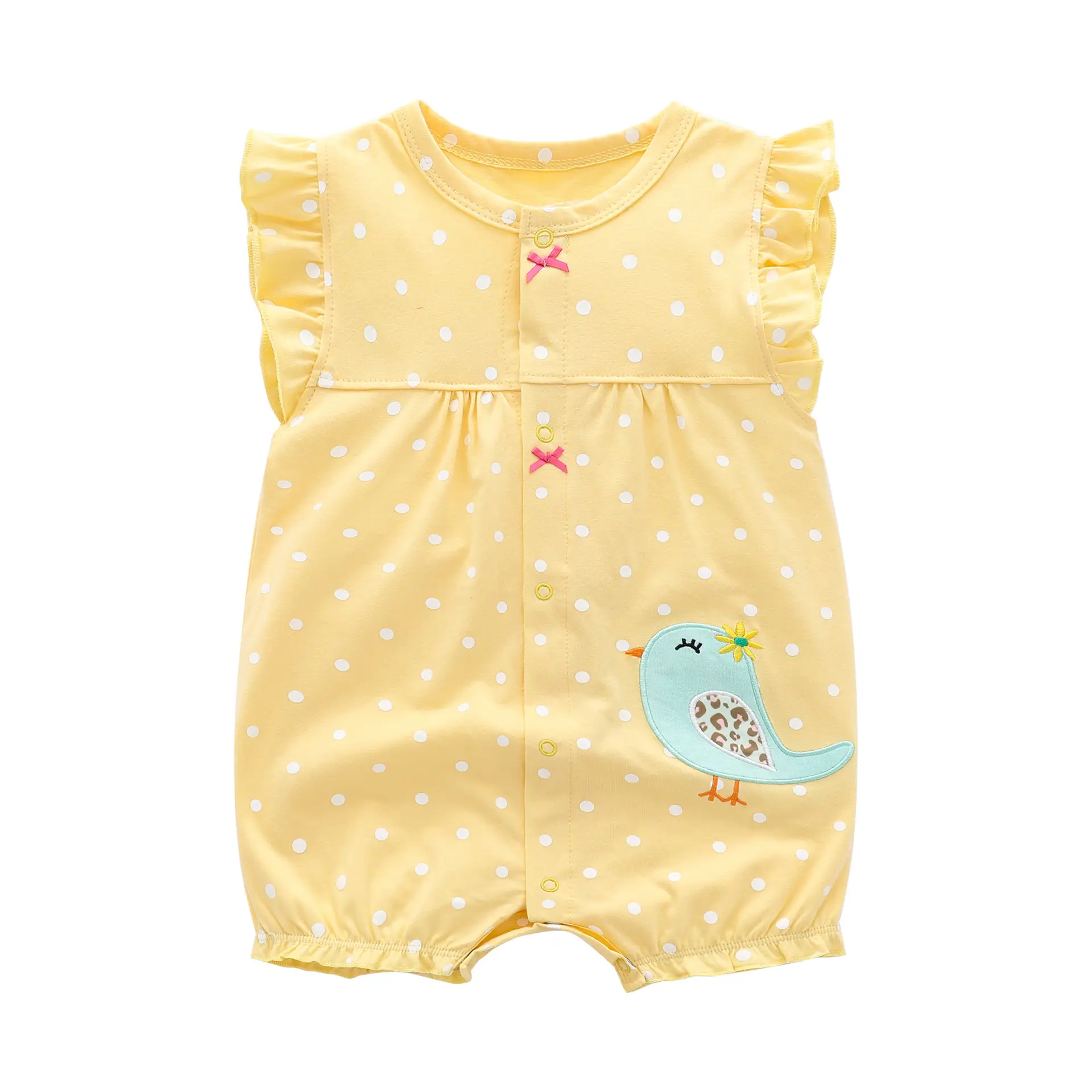 Baby Romper Short Sleeve Cotton Animal Print - Image 4