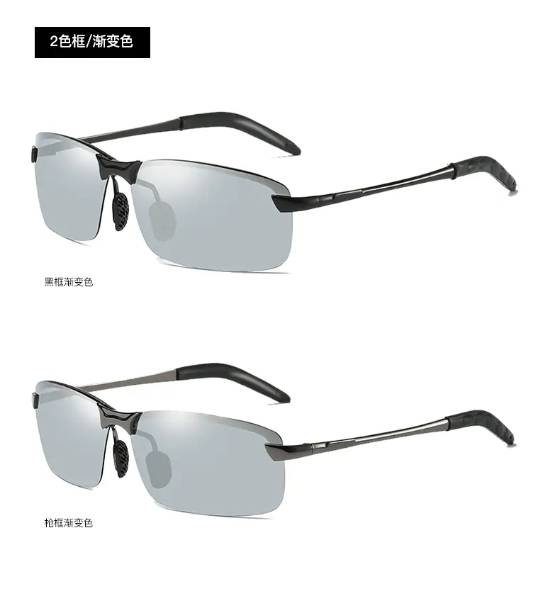 Men's Color Changing Polarized Sunglasses Black Green — feature 19