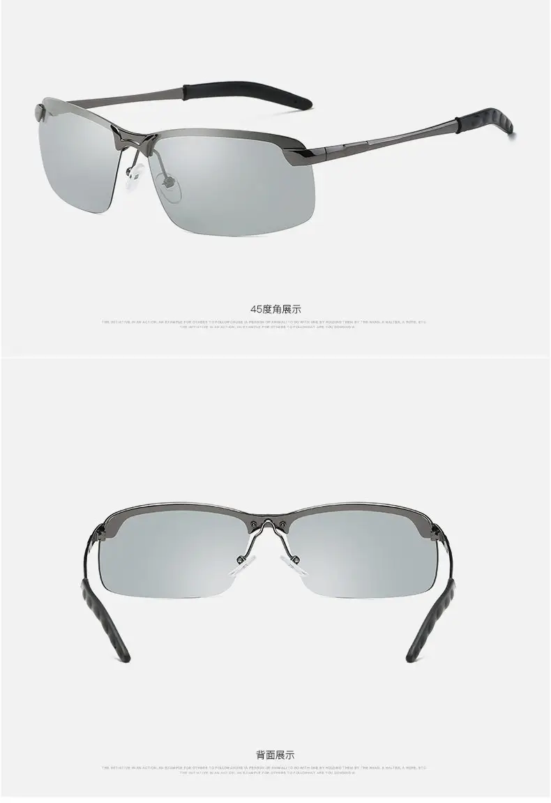 Men's Color Changing Polarized Sunglasses Black Green — feature 22