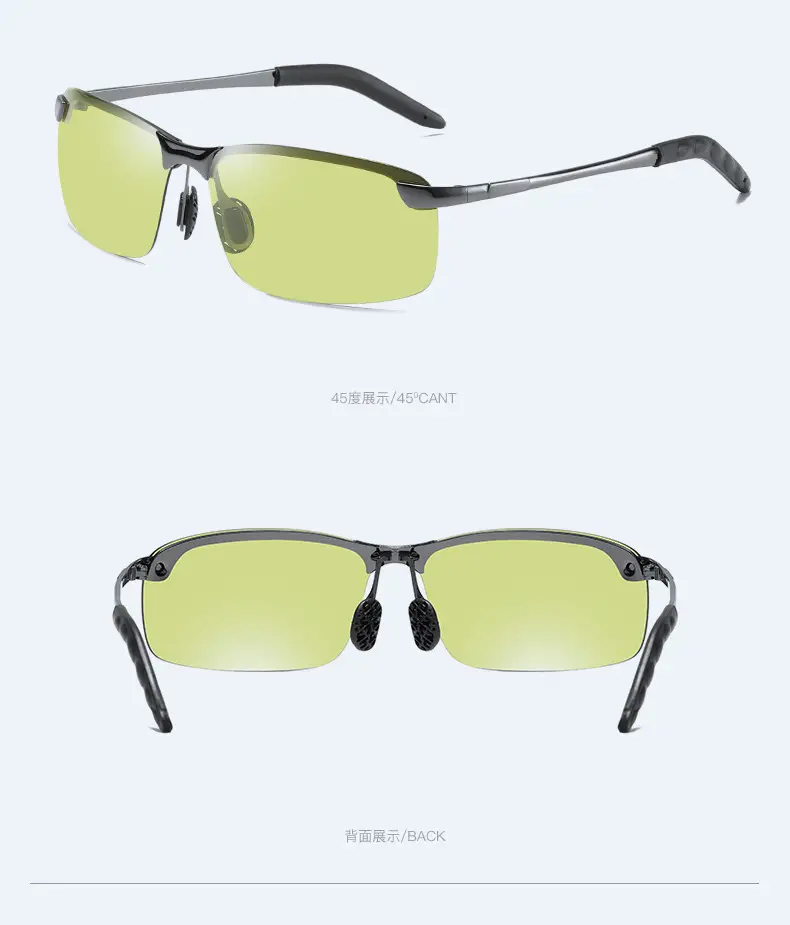 Men's Color Changing Polarized Sunglasses Black Green — feature 26