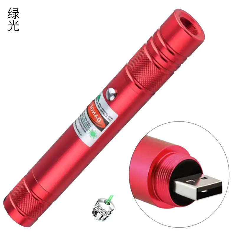 USB Laser Pen Remote Flashlight with Green Laser Beam - Image 3