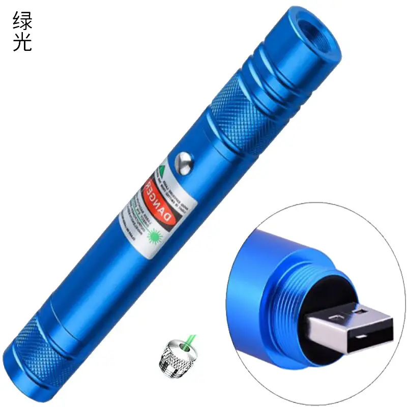 USB Laser Pen Remote Flashlight with Green Laser Beam - Image 4