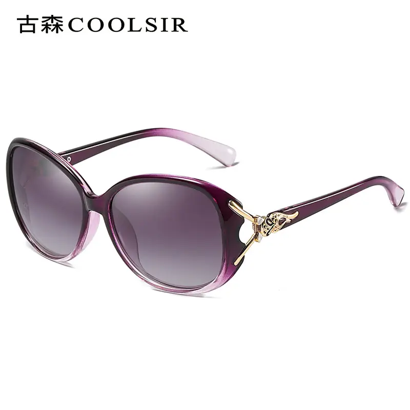 Female Fox Head Polarized Sunglasses Black - Image 2