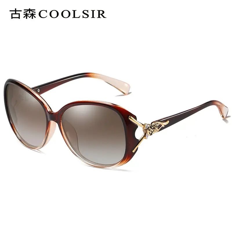 Female Fox Head Polarized Sunglasses Black - Image 3