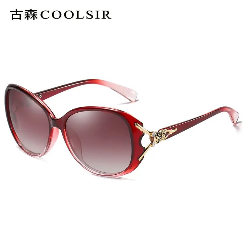 Female Fox Head Polarized Sunglasses Black - Image 4