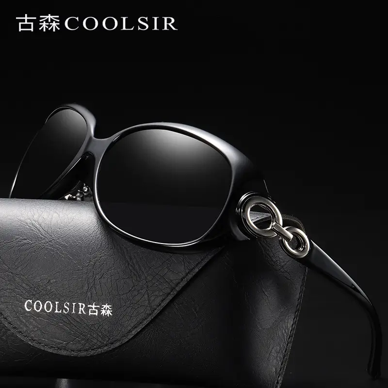 Ladies Polarized UV Driving Sunglasses Gold Frame