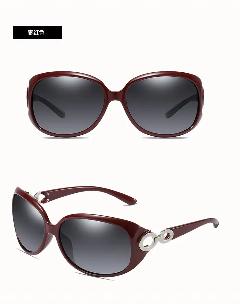 Ladies Polarized UV Driving Sunglasses Gold Frame — feature 12