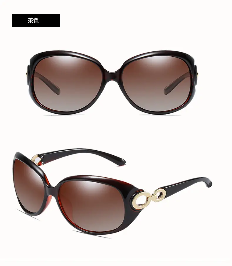 Ladies Polarized UV Driving Sunglasses Gold Frame — feature 14