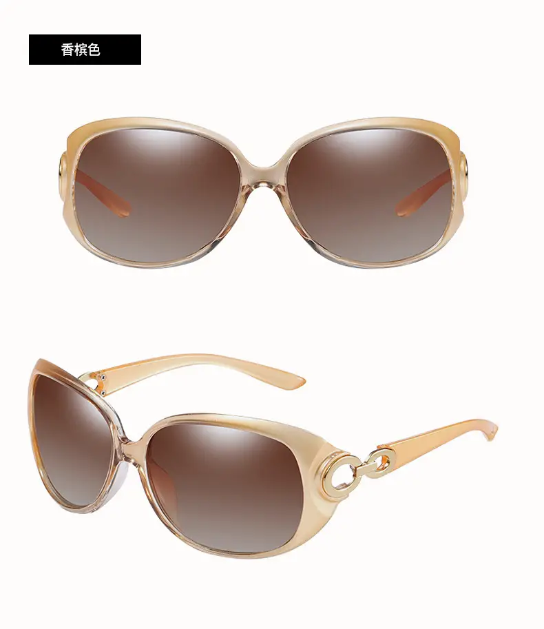 Ladies Polarized UV Driving Sunglasses Gold Frame — feature 15