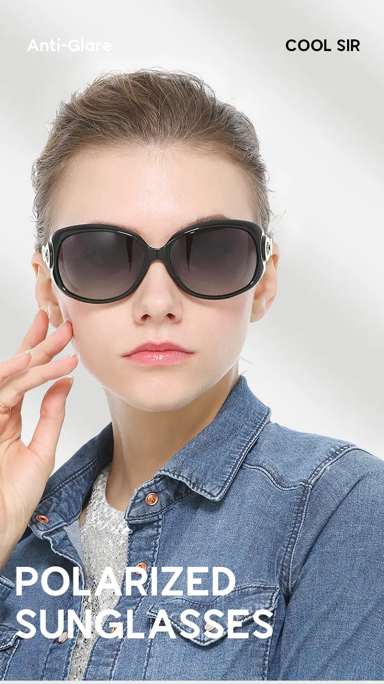 Ladies Polarized UV Driving Sunglasses Gold Frame — feature 2