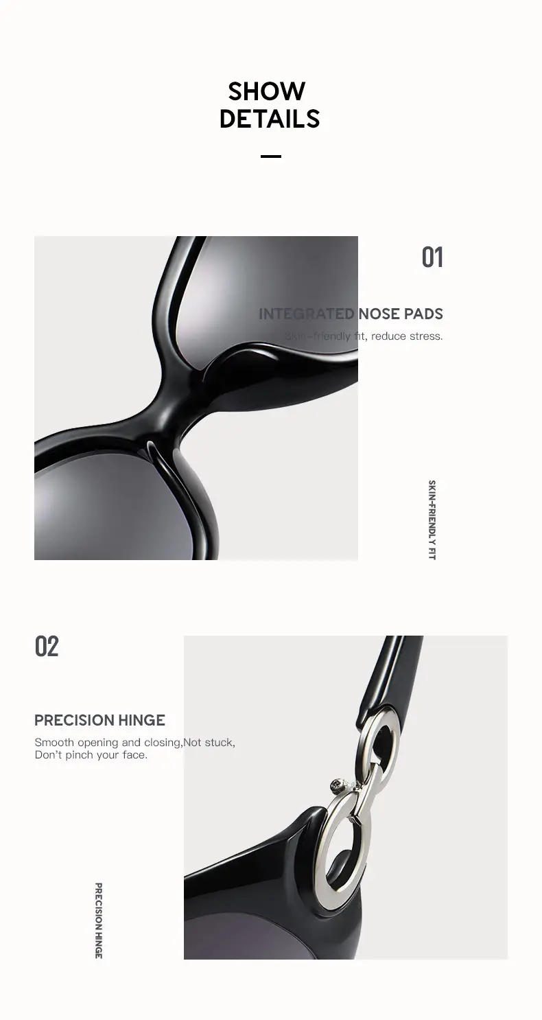 Ladies Polarized UV Driving Sunglasses Gold Frame — feature 5