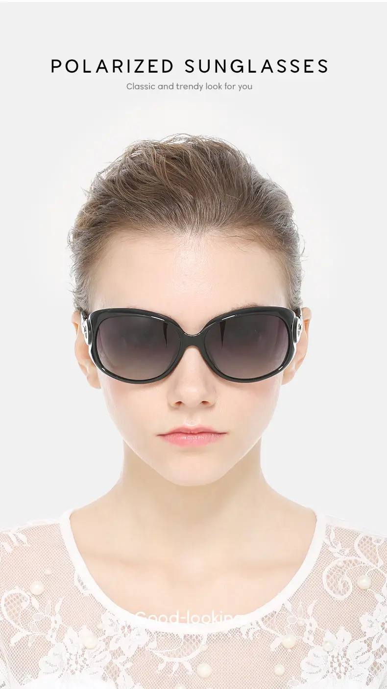 Ladies Polarized UV Driving Sunglasses Gold Frame — feature 9